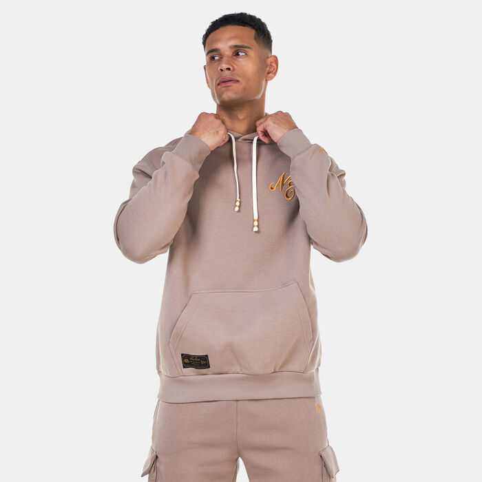 New Era Men's Script Logo Hoodie Beige New Era Men's Script Logo Hoodie Beige image number 0