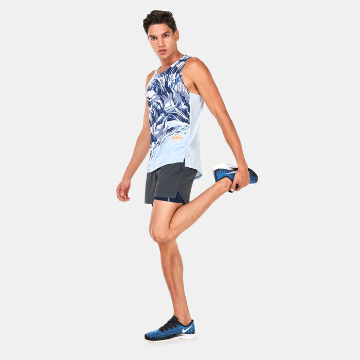 Nike Men's Dri-FIT Trail Rise 365 Running Tank Top Blue image number 2