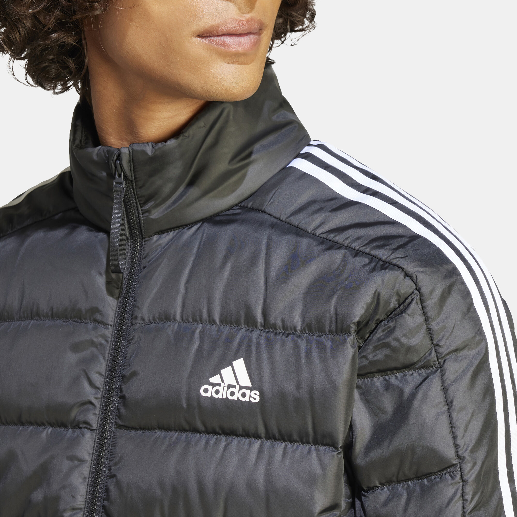 Men s Essentials 3 Stripes Light Down Jacket Black adidas in KSA SSS