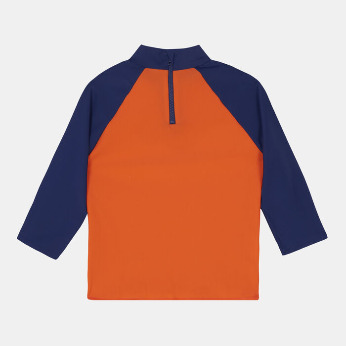 Speedo Kids' Long Sleeve Printed Rash Top Orange image number 1
