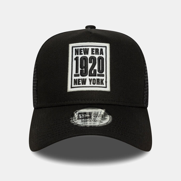 New Era Men's Essential Patch Trucker Cap Black New Era Men's Essential Patch Trucker Cap Black image number 0