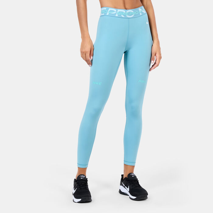 Nike Women's Pro Graphic 7/8 Leggings Blue image number 0