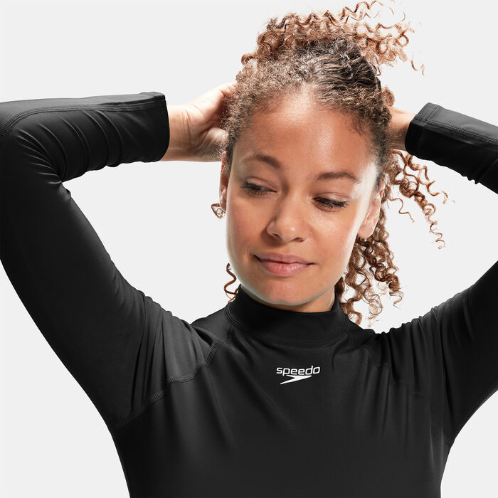 Speedo Women's Graphic Rashguard Black Speedo Women's Graphic Rashguard Black image number 3