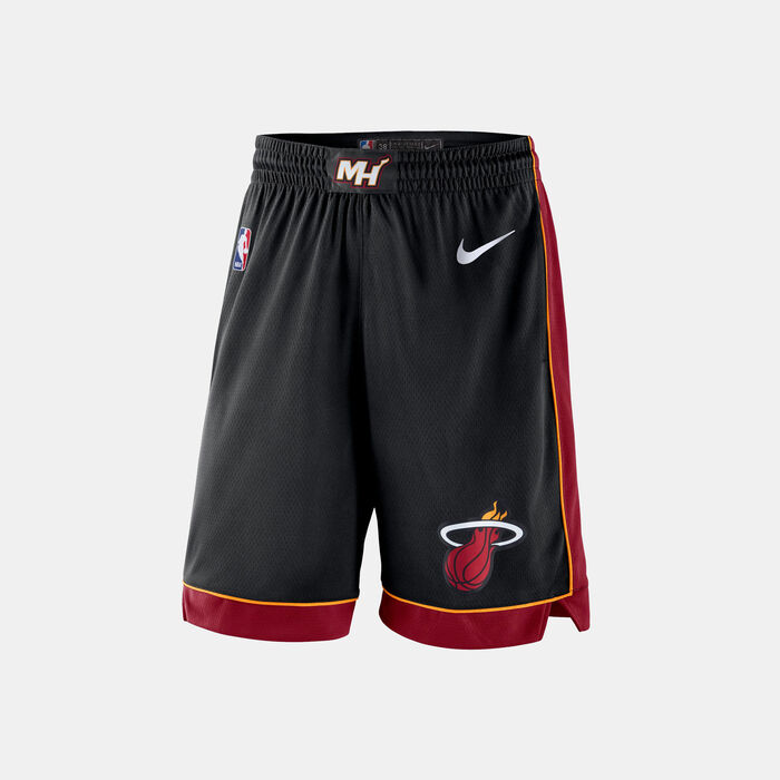 Nike Men's NBA Miami Heat Icon Edition Swimgman Basketball Shorts Black Nike Men's NBA Miami Heat Icon Edition Swimgman Basketball Shorts Black image number 0