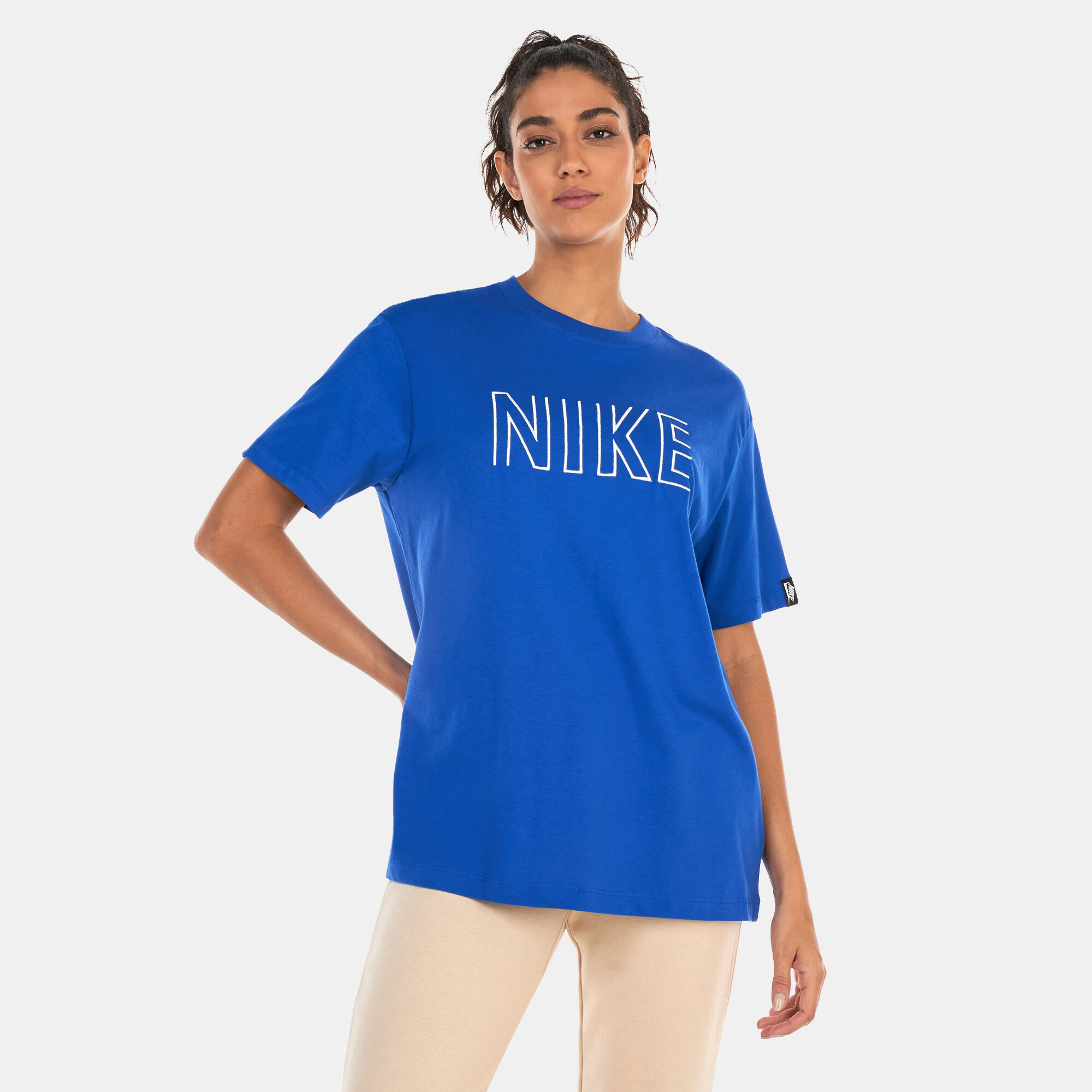 Royal blue nike shirt women's store