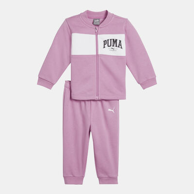 PUMA Kids' Minicats Squad Jacket and Joggers Set Pink