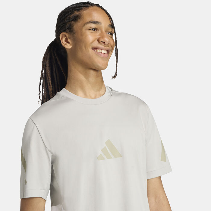 adidas Men's Z.N.E. T-Shirt Grey adidas Men's Z.N.E. T-Shirt Grey image number 3