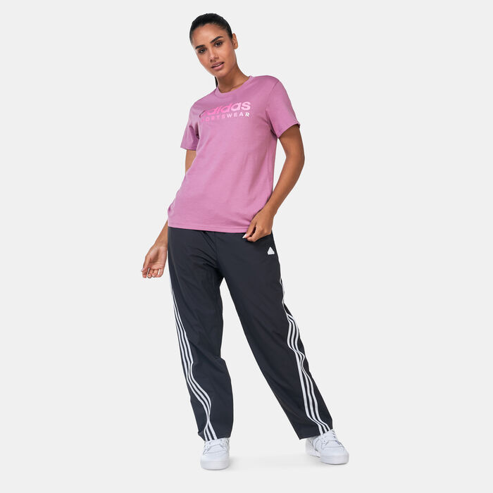 adidas Women's The Soft Side Linear T-Shirt Brown adidas Women's The Soft Side Linear T-Shirt Brown image number 2