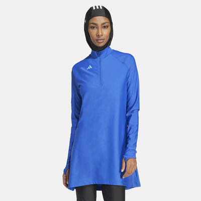 adidas Women's 3-Stripes Swimming Top Blue