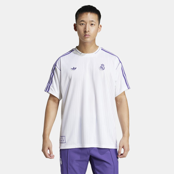 adidas Real Madrid Terrace Icons Jersey Top White adidas Real Madrid Terrace Icons Jersey Top White image number 0
