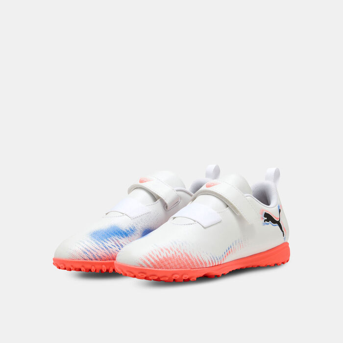 PUMA Kids' FUTURE 8 PLAY V Turf Ground Football Shoes White PUMA Kids' FUTURE 8 PLAY V Turf Ground Football Shoes White image number 1