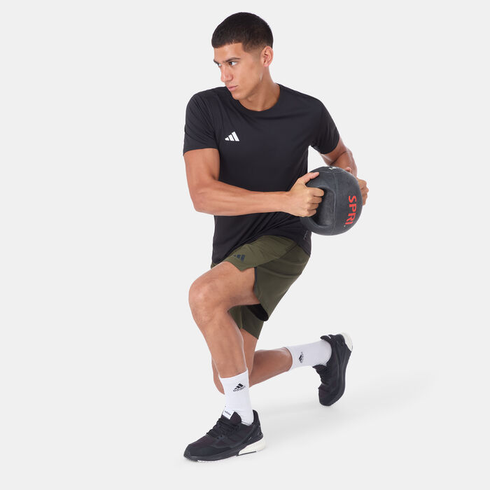 adidas Men's Designed for Training Hybrid Shorts Green image number 2