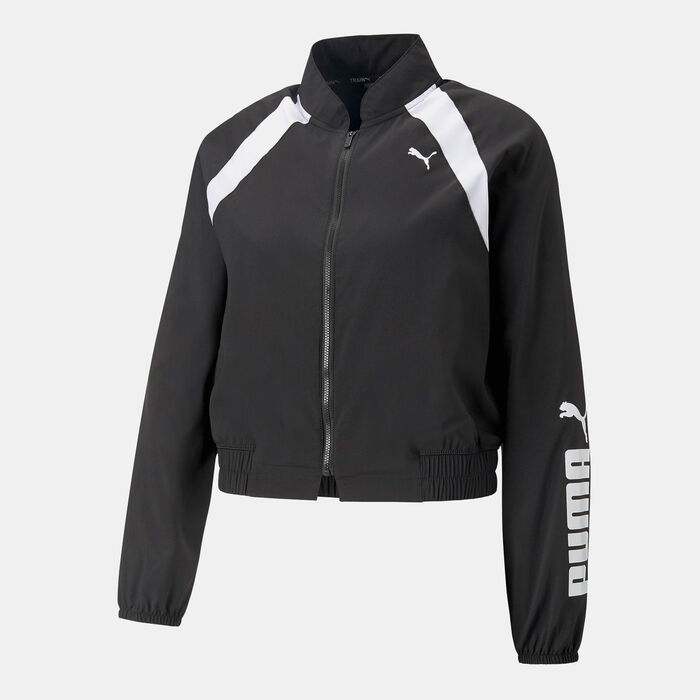 PUMA Women's Fit Woven Fashion Jacket Black PUMA Women's Fit Woven Fashion Jacket Black image number 0