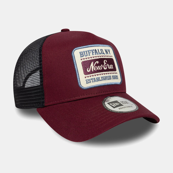 New Era Men's Patch Trucker Cap Red New Era Men's Patch Trucker Cap Red image number 2