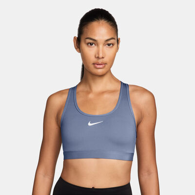 Nike Women's Swoosh Medium Support Training Sports Bra Blue