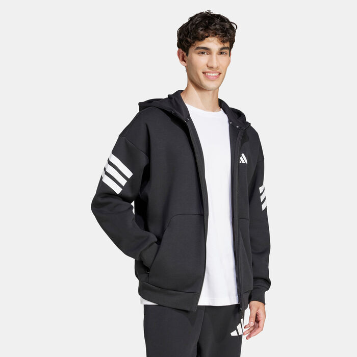 adidas Men's Future Icons 3-Stripes Hoodie Black image number 2
