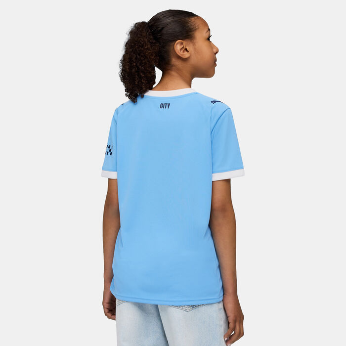 PUMA Kids' Manchester City 25/26 Home Replica Football Jersey Blue PUMA Kids' Manchester City 25/26 Home Replica Football Jersey Blue image number 6