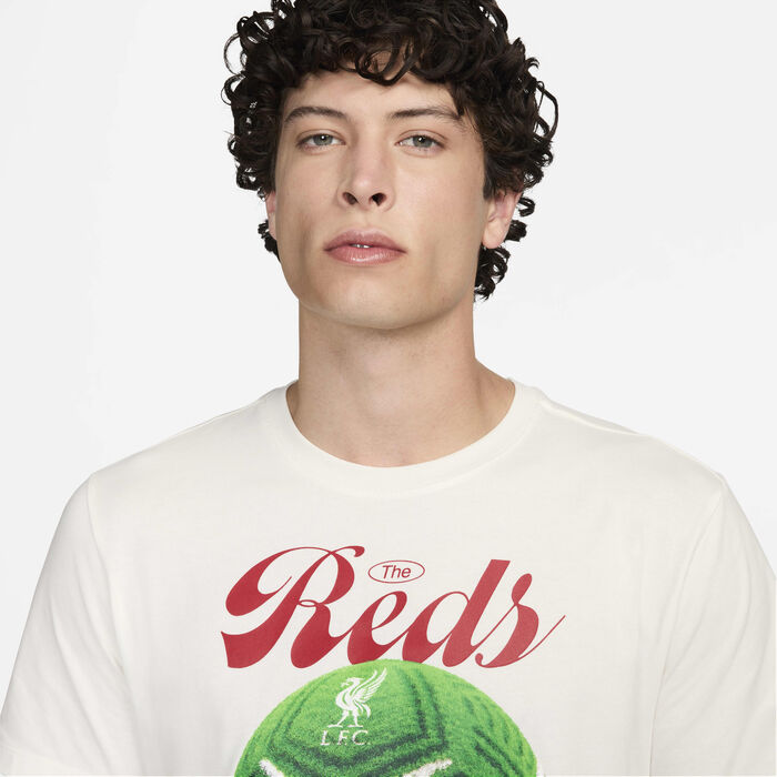 Nike Men's Liverpool F.C. Home Pitch Football T-Shirt White Nike Men's Liverpool F.C. Home Pitch Football T-Shirt White image number 2