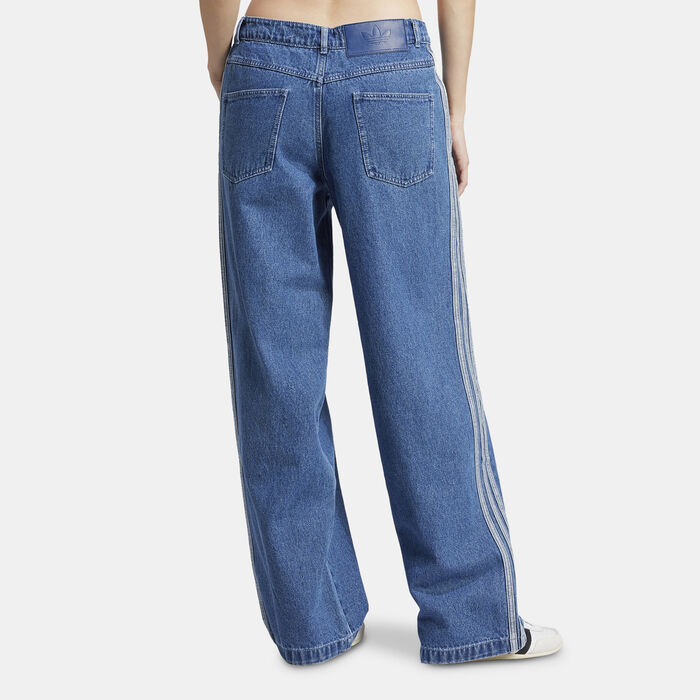 adidas Originals Women's Adicolor Denim 3-Stripes Track Pants Blue adidas Originals Women's Adicolor Denim 3-Stripes Track Pants Blue image number 1