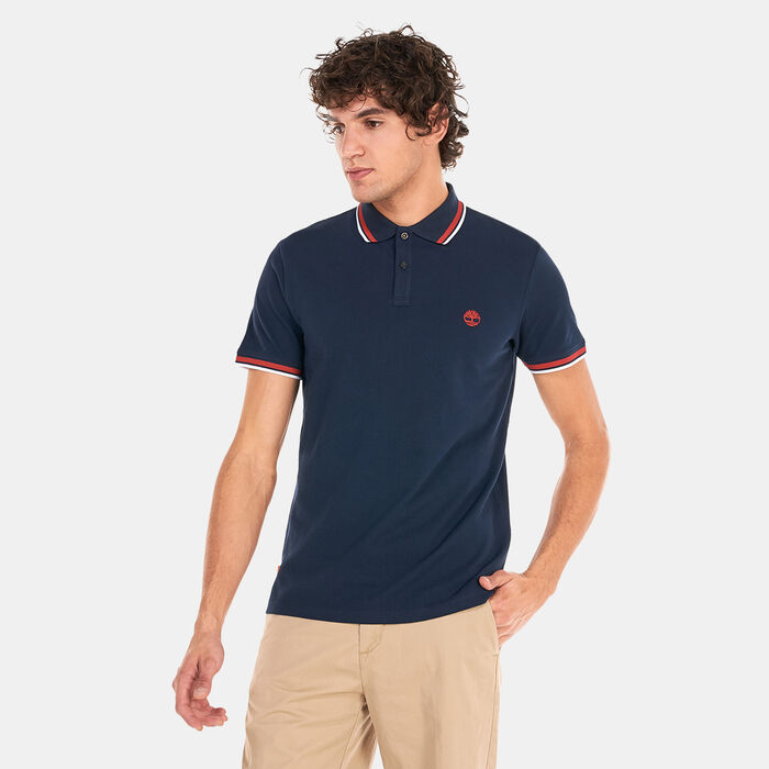 Timberland Men's Millers River Tipped Polo Shirt Blue Timberland Men's Millers River Tipped Polo Shirt Blue image number 0