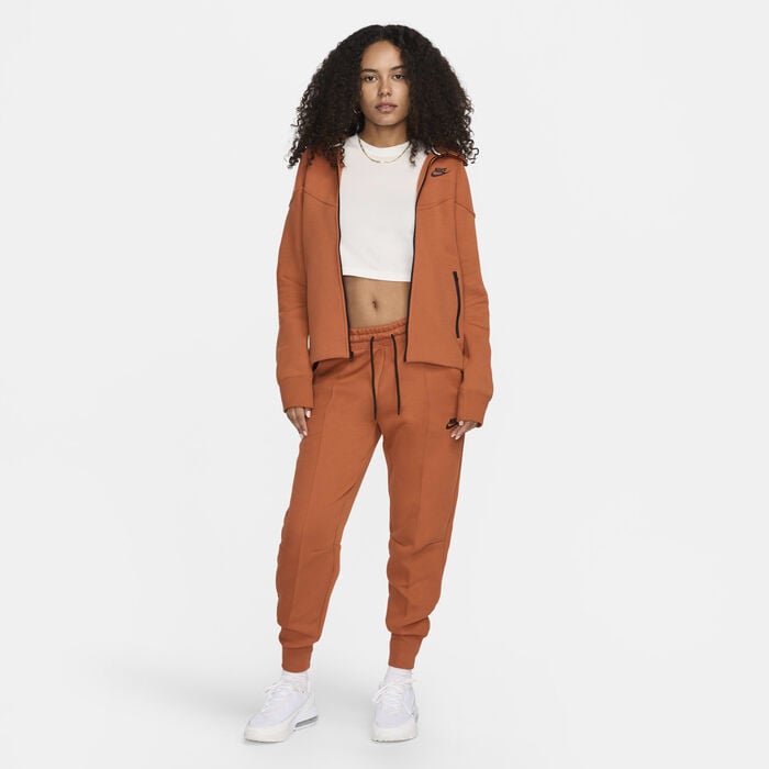 Nike Women's Sportswear Tech Fleece Windrunner Full-Zip Hoodie Brown Nike Women's Sportswear Tech Fleece Windrunner Full-Zip Hoodie Brown image number 8