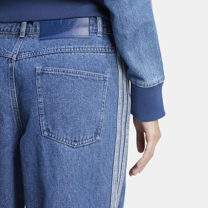 adidas Originals Women's Adicolor Denim 3-Stripes Track Pants Blue adidas Originals Women's Adicolor Denim 3-Stripes Track Pants Blue image number 4