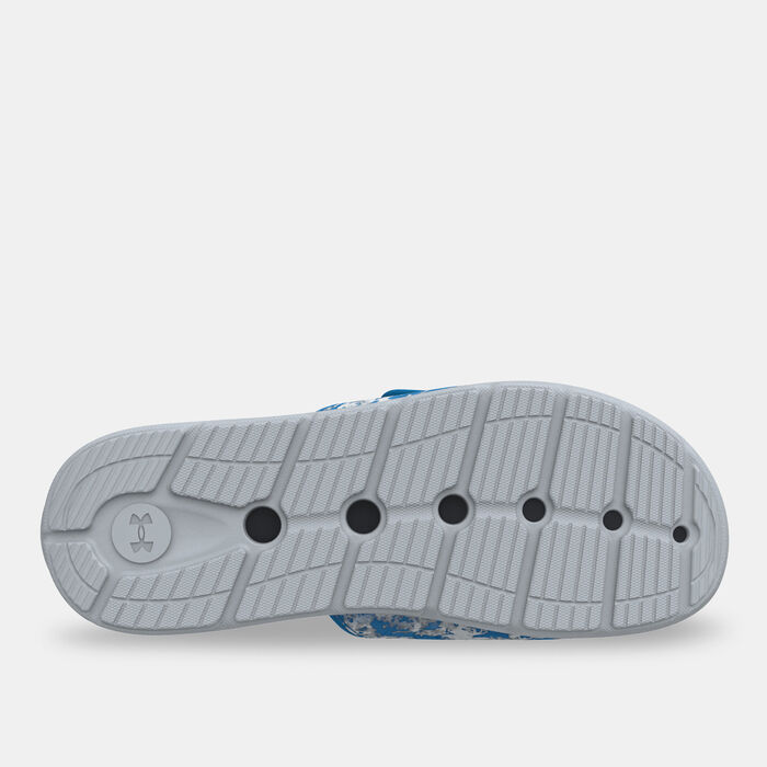 Under Armour Men's UA Ignite Pro Graphic Strap Slides Grey Under Armour Men's UA Ignite Pro Graphic Strap Slides Grey image number 3