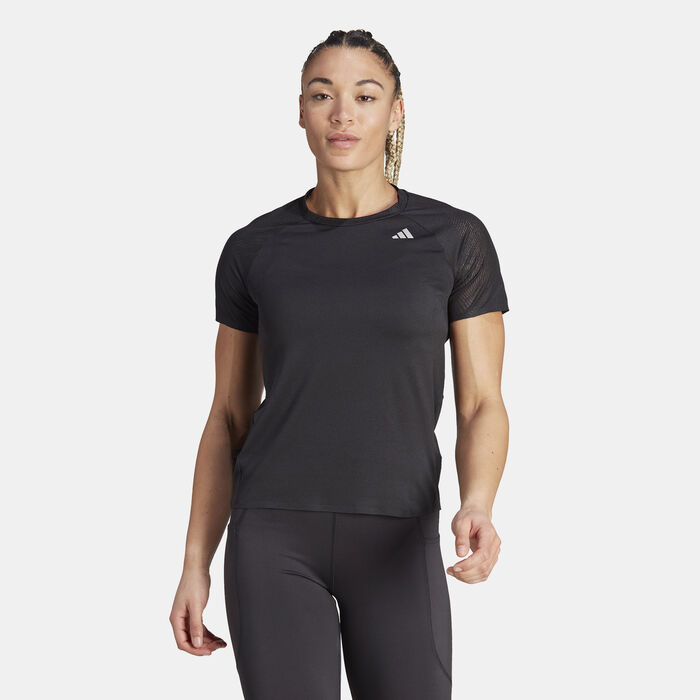 adidas Women's Adizero Running T-Shirt Black adidas Women's Adizero Running T-Shirt Black image number 0