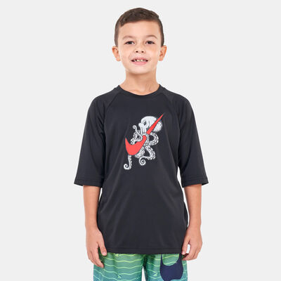Nike Swim Kids' Short Sleeve Hydroguard Black