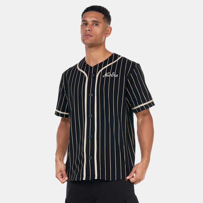 New Era Men's Pinstripe Jersey Black New Era Men's Pinstripe Jersey Black image number 0