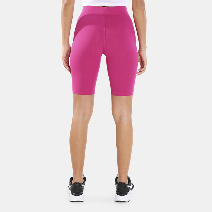 Nike Women's Sportswear Essential Mid-Rise Biker Shorts Pink image number 1