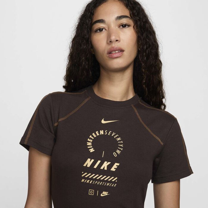 Nike Women's Sportswear Dress Brown Nike Women's Sportswear Dress Brown image number 2