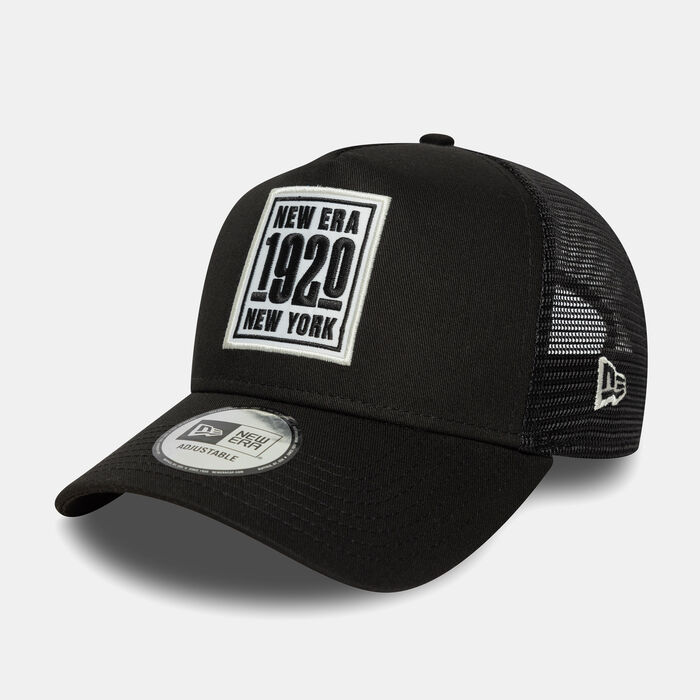 New Era Men's Essential Patch Trucker Cap Black New Era Men's Essential Patch Trucker Cap Black image number 1