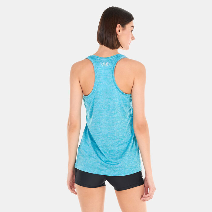 Under Armour Women's UA Tech™ Training Tank Top Blue Under Armour Women's UA Tech™ Training Tank Top Blue image number 1