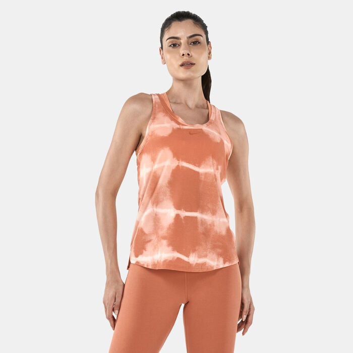 Nike Women's Dri-FIT One Luxe Tank Top Peach Nike Women's Dri-FIT One Luxe Tank Top Peach image number 0