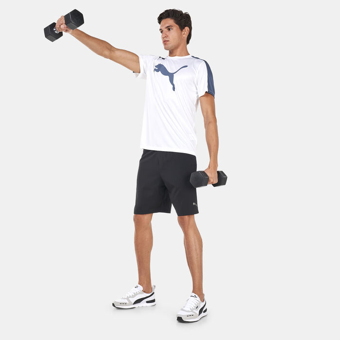 PUMA Men's Fit Commercial Logo Training T-Shirt White PUMA Men's Fit Commercial Logo Training T-Shirt White image number 2