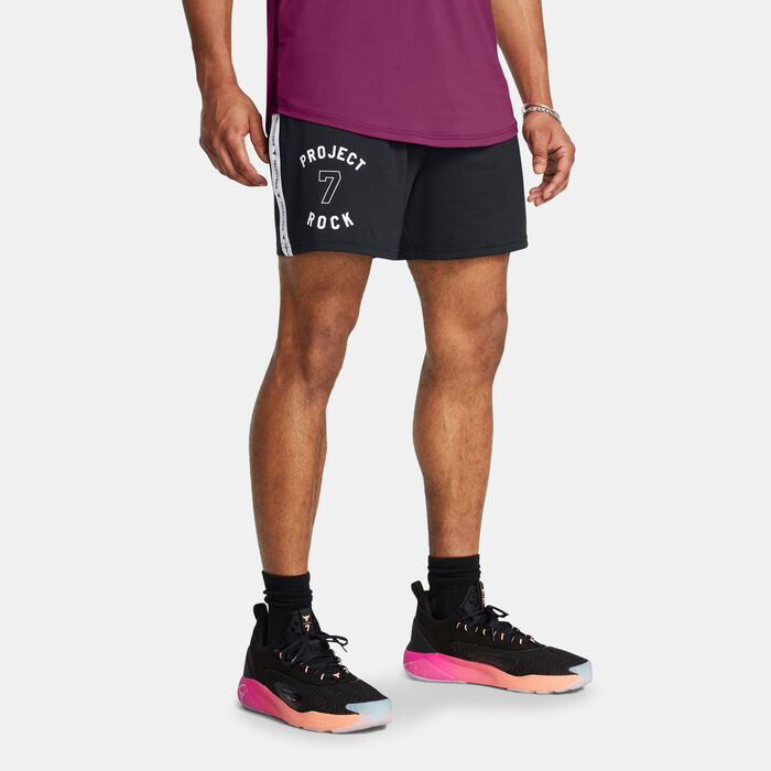 Under Armour Men's Project Rock Badge of Honor Training Shorts Black image number 0