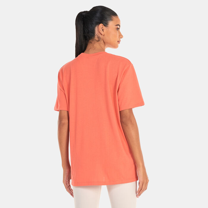Under Armour Women's Project Rock Heavyweight Campus T-Shirt Red Under Armour Women's Project Rock Heavyweight Campus T-Shirt Red image number 1