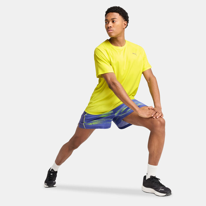 PUMA Men's VELOCITY Running T-Shirt yellow image number 2