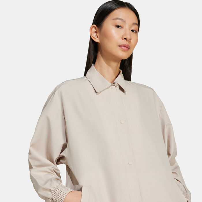 adidas Women's Bloom Sky Print Extra Long Cover-Up Beige image number 3