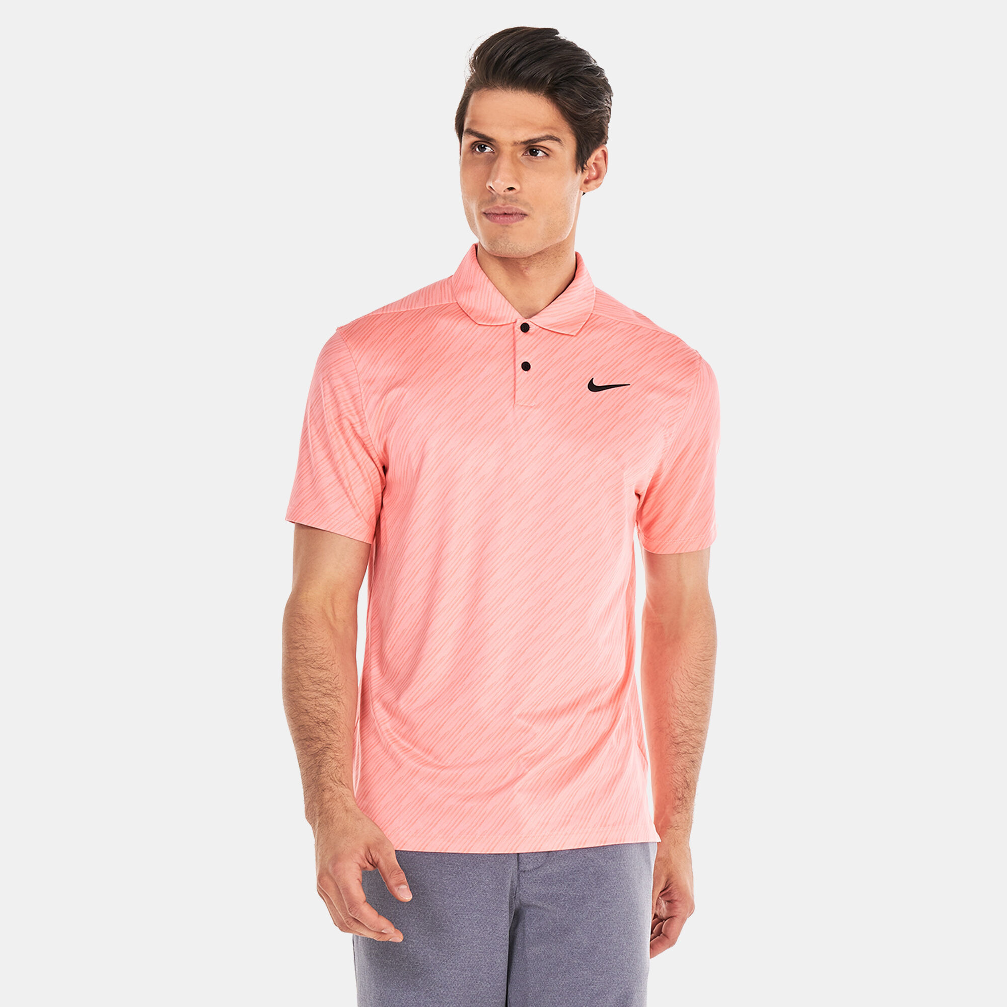 Pink nike polo shirt store