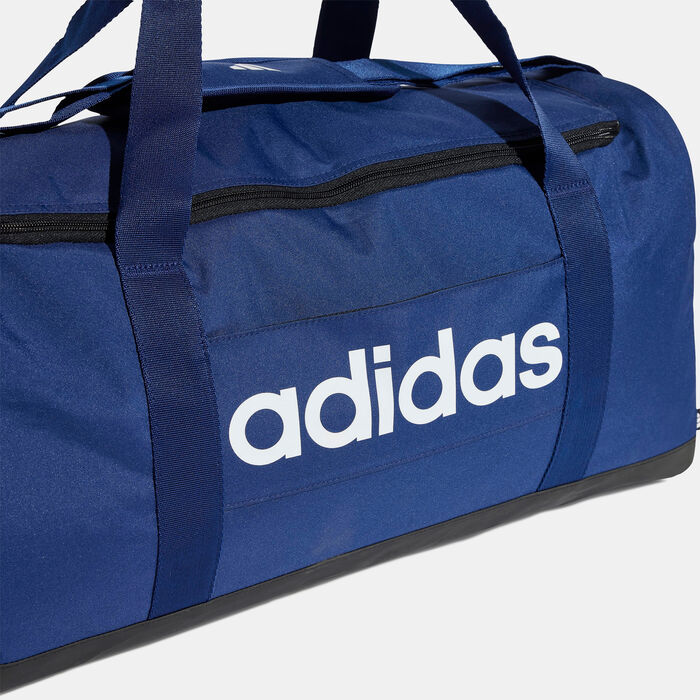 adidas Men's Linear Duffel Bag Blue adidas Men's Linear Duffel Bag Blue image number 4