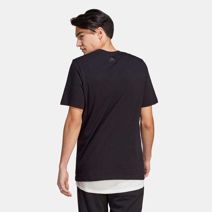 adidas Men's Essentials Linear Embroidered Logo T-Shirt Black adidas Men's Essentials Linear Embroidered Logo T-Shirt Black image number 1