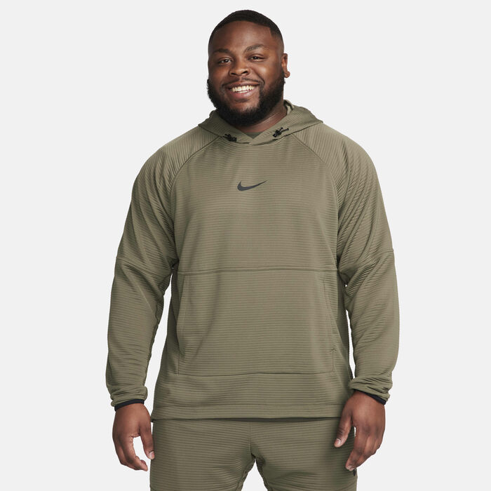Nike Men's Dri-FIT Fleece Fitness Sweatshirt Green Nike Men's Dri-FIT Fleece Fitness Sweatshirt Green image number 7