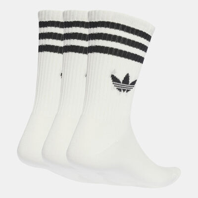 adidas Men's 3-Stripes Crew Socks (3 Pairs) White adidas Men's 3-Stripes Crew Socks (3 Pairs) White