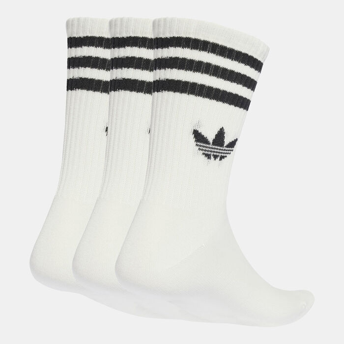 adidas Men's 3-Stripes Crew Socks (3 Pairs) White adidas Men's 3-Stripes Crew Socks (3 Pairs) White image number 1
