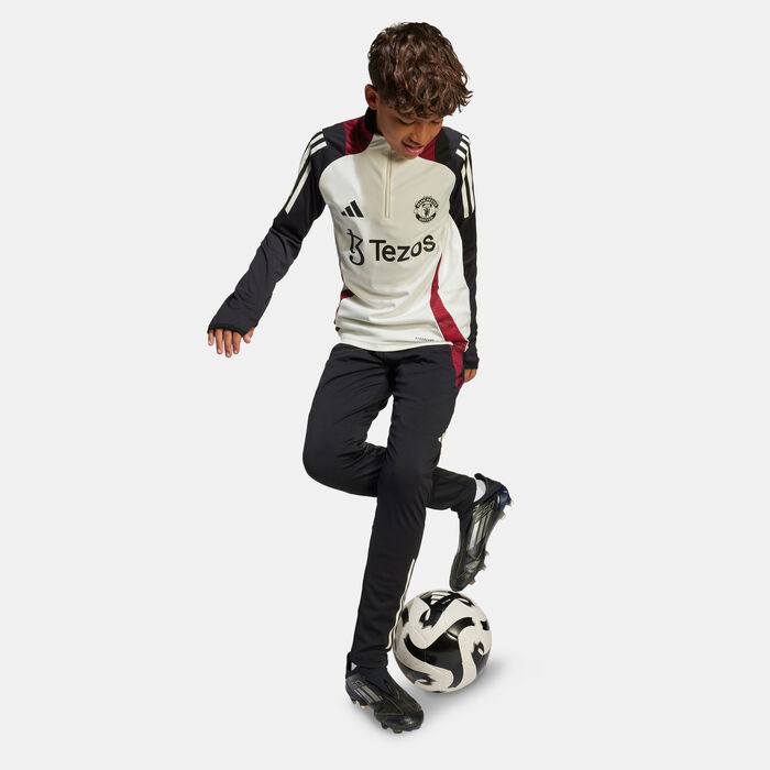 adidas Kids' Manchester United Tiro 24 Football Training Pants Black image number 2