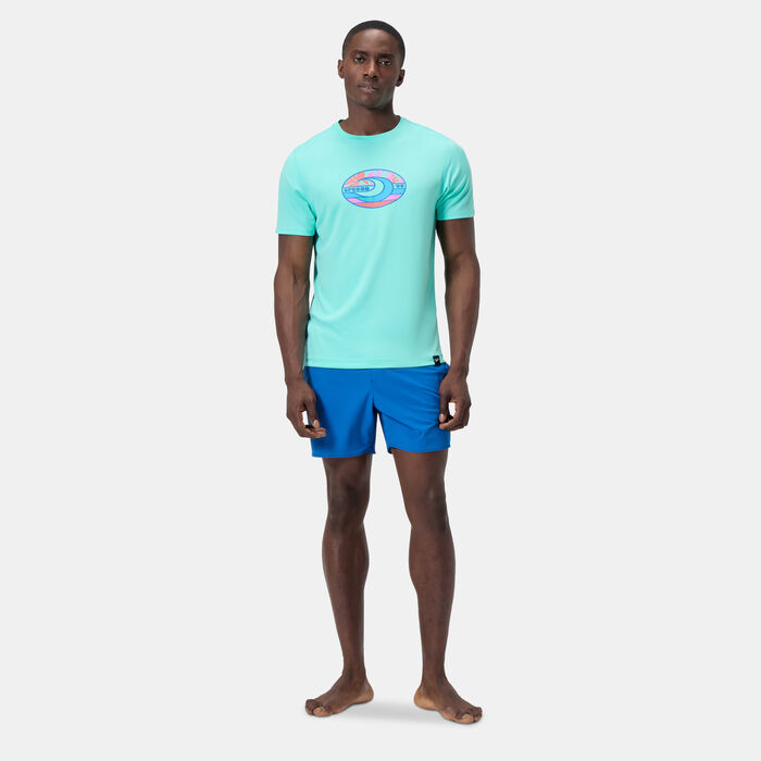 Speedo Men's Graphic Swimming T-Shirt Blue Speedo Men's Graphic Swimming T-Shirt Blue image number 2