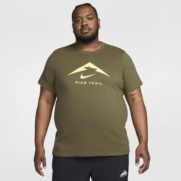 Nike Men's Dri-FIT Trail Running T-Shirt Green Nike Men's Dri-FIT Trail Running T-Shirt Green image number 4