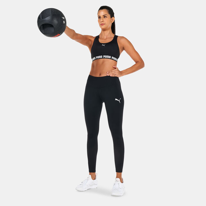 PUMA Women's Feel It Mid Impact Sports Bra Black image number 2